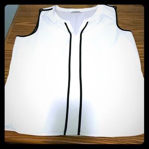 Calvin Klein white sleeveless blouse